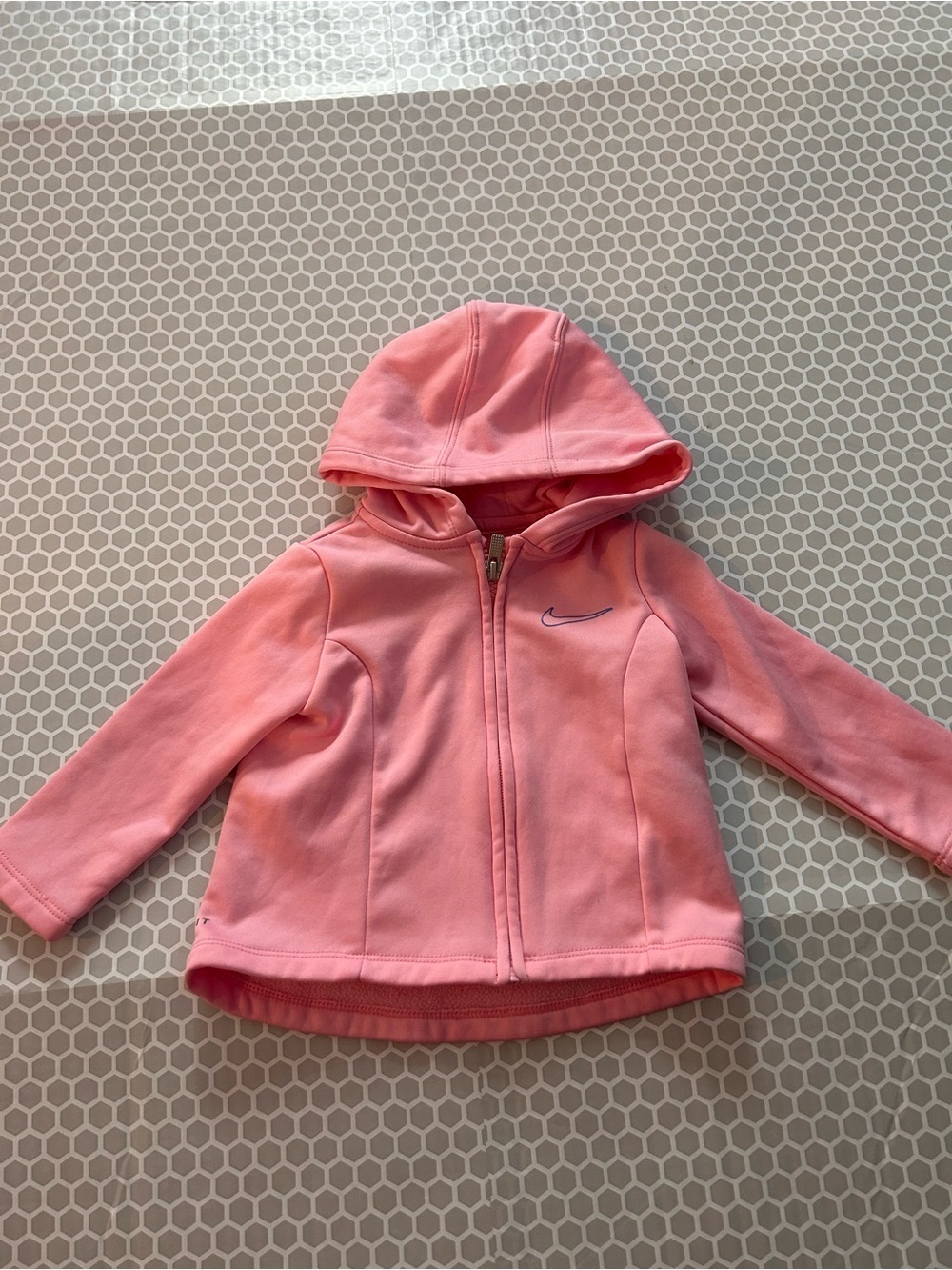 Nike Pink Hooded Zip-Up Jacket. Size 12M